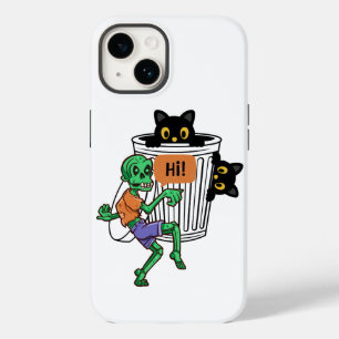 Bangeschrikte Kat Halloween Case-Mate iPhone 14 Hoesje