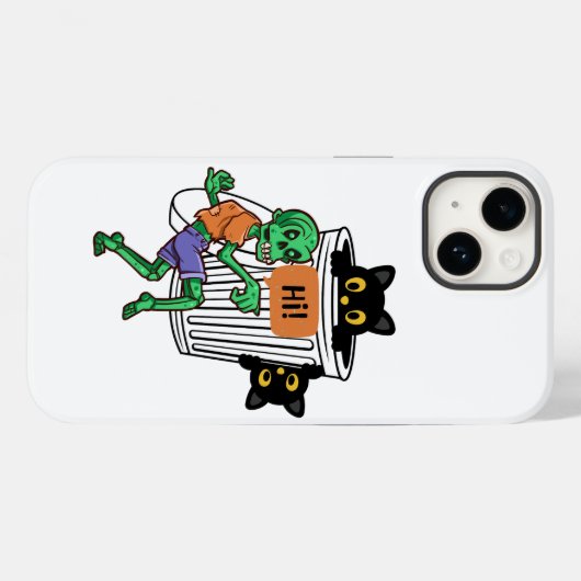 Bangeschrikte Kat Halloween Case-Mate iPhone Case (Achterkant (horizontaal))