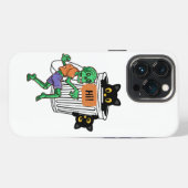 Bangeschrikte Kat Halloween iPhone Hoesje (Achterkant horizontaal)