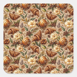 Bangige Croissants  Vierkante Sticker