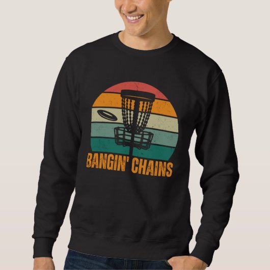Bangin Chains Basket Frisbee Throwing Disc Golf Trui (Voorkant)
