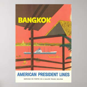 Bangkok - Amerikaanse President lijnen Poster