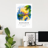 Bangkok aquarelposter Aquarel 2 Poster (Thuiskantoor)
