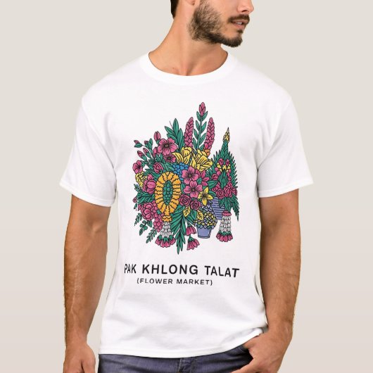 BANGKOK BLOEMENMARKT T-SHIRT (Voorkant)