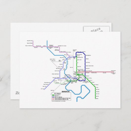 Bangkok Briefkaart (Voorkant / Achterkant)