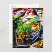 Bangkok | Drijvende markt Briefkaart (Voorkant / Achterkant)