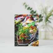 Bangkok | Drijvende markt Briefkaart (Staand voorkant)