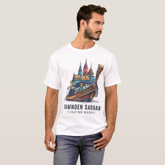 BANGKOK FLOATING MARKET T-SHIRT (Voorkant volledig)