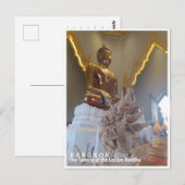 Bangkok, interior view of Wat Traimit, Thailand Briefkaart (Voorkant / Achterkant)