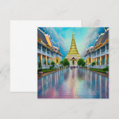 Bangkok is de hoofdstad van Thailand en een van Notitiekaartje (Voorkant / Achterkant)