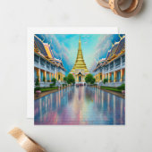 Bangkok is de hoofdstad van Thailand en een van Notitiekaartje (Voorkant / Achterkant in situ)