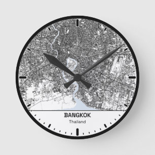 Bangkok Klok Stad Lijn Kunst