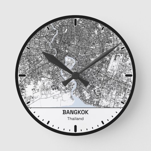 Bangkok Klok Stad Lijn Kunst (Voorkant)