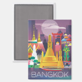 Bangkok koelkastmagneet magneet (Voorkant / Achterkant)