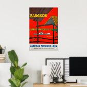 Bangkok Kunst Thailand Reisposter Amerikaans Poster (Thuiskantoor)
