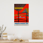 Bangkok Kunst Thailand Reisposter Amerikaans Poster (Keuken)