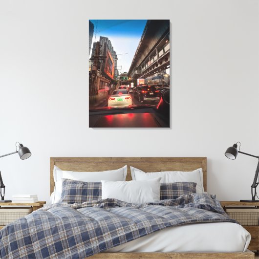 Bangkok nog steeds in leven fotografie van het lev canvas afdruk (Insitu (Slaapkamer))