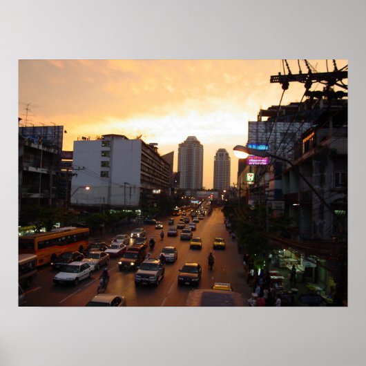 Bangkok op Sunset Poster (Voorkant)