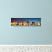Bangkok Panoramic Skyline Uitzicht at Night Canvas (Insitu (Houten vloer))