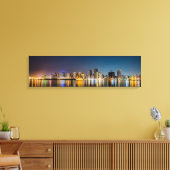 Bangkok Panoramic Skyline Uitzicht at Night Canvas Afdruk (Insitu (Woonkamer))