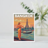 Bangkok Reisposter Briefkaart (Staand voorkant)