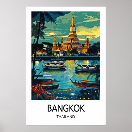 Bangkok Reisposter Poster (Voorkant)