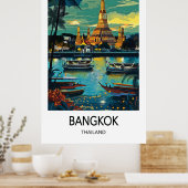 Bangkok Reisposter Poster (Keuken)