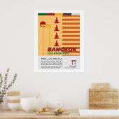 Bangkok Retro Style Thailand kunst aan de muur Poster (Keuken)