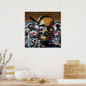 Bangkok Skull Graffiti Poster (Keuken)