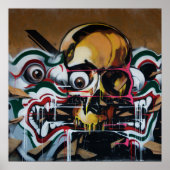 Bangkok Skull Graffiti Poster (Voorkant)