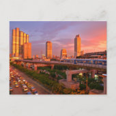 Bangkok Sky Train Sunset Briefkaart (Voorkant)