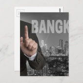 Bangkok skyline bij nachtpanorama briefkaart (Voorkant / Achterkant)