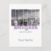 Bangkok Skyline  BKK Retro Thailand Design Feestdagenkaart (Voorkant)