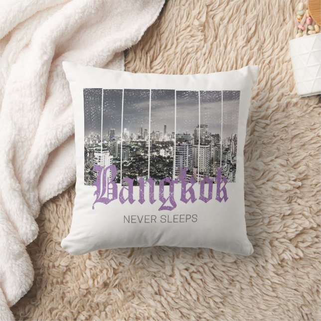 Bangkok Skyline  BKK Retro Thailand Design Kussen (Deken)