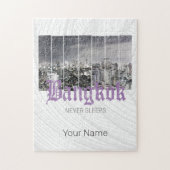 Bangkok Skyline  BKK Retro Thailand Design Legpuzzel (Verticaal)