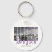 Bangkok Skyline BKK Retro Thailand Design Sleutelhanger (Voorkant)