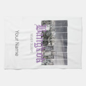 Bangkok Skyline BKK Retro Thailand Design Theedoek (Horizontaal)