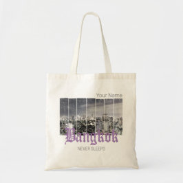 Bangkok Skyline  BKK Retro Thailand Design Tote Bag