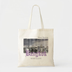 Bangkok Skyline  BKK Retro Thailand Design Tote Bag