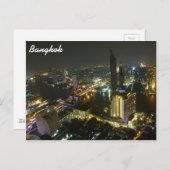 Bangkok skyline 's nachts briefkaart (Voorkant / Achterkant)