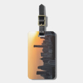 Bangkok skyline sunset panorama background bagagelabel (Voorkant verticaal)