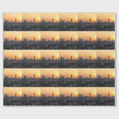 Bangkok skyline sunset panorama background cadeaupapier (Vlak)