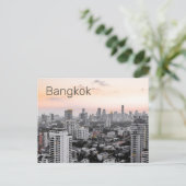 Bangkok Skyline Sunset Panorama BKK Thailand Feestdagenkaart (Staand voorkant)