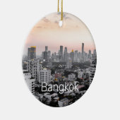 Bangkok Skyline Sunset Panorama BKK Thailand Keramisch Ornament (Rechts)