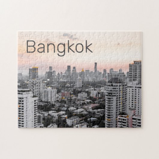 Bangkok Skyline Sunset Panorama BKK Thailand Legpuzzel (Horizontaal)
