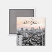 Bangkok Skyline Sunset Panorama BKK Thailand Magneet (Voorkant / Achterkant)