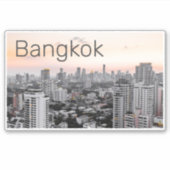 Bangkok Skyline Sunset Panorama BKK Thailand Sticker (Voorkant)