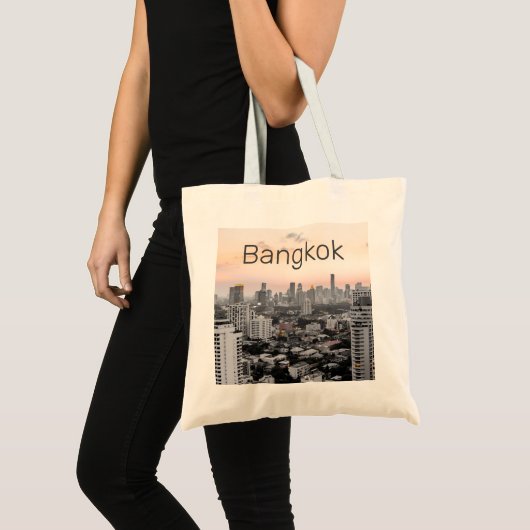 Bangkok Skyline Sunset Panorama BKK Thailand Tote Bag (Voorkant (product))