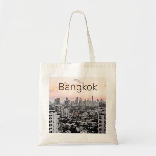 Bangkok Skyline Sunset Panorama BKK Thailand Tote Bag (Voorkant)