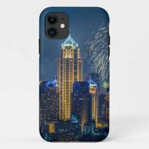 Bangkok skyline voor nieuwe jaren, avond panorama Case-Mate iPhone case